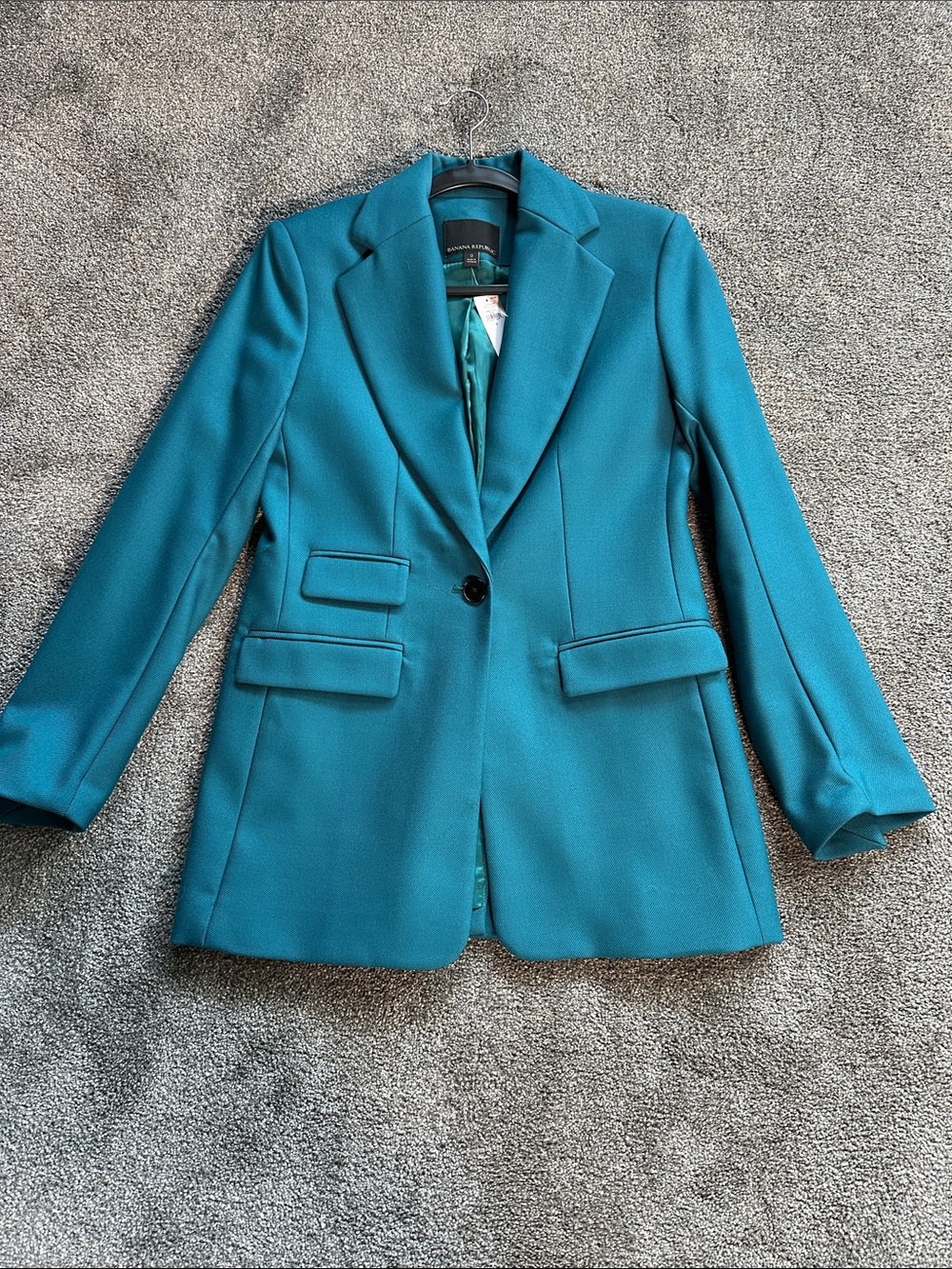 Banana Republic Teal Single-Button Tailored Blazer